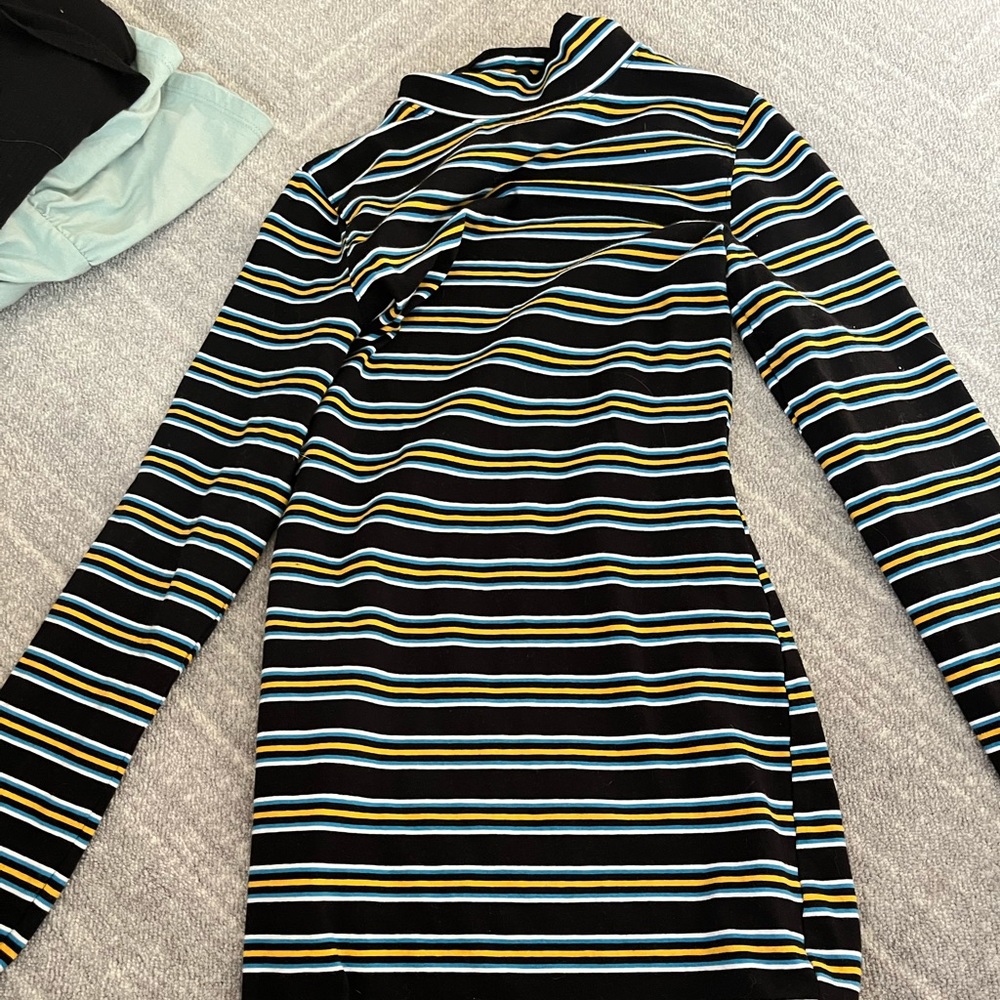 Wild fable striped turtle neck dress~xs